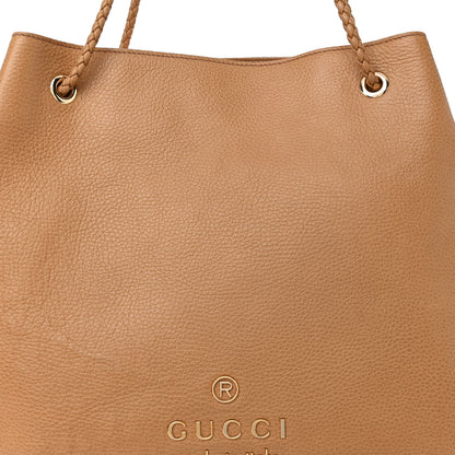 Gucci Calfskin Large Gifford Braided Handle Tote Camel 8 of 16