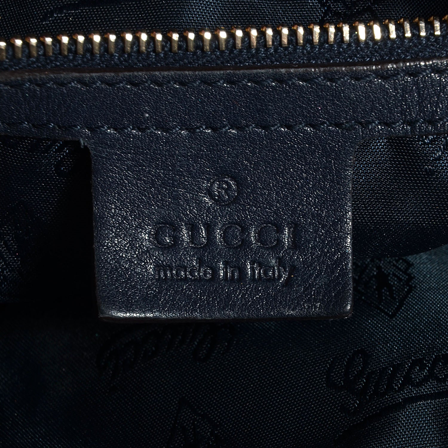 Gucci Crystal Monogram Medium Hysteria Hobo Navy Blue 7 of 7
