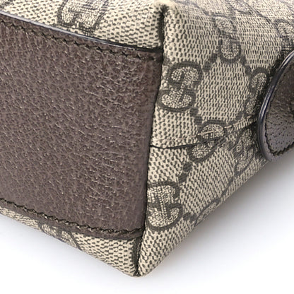 Gucci GG Supreme Monogram Textured Dollar Calfskin Web Small Ophidia Dome Shoulder Bag Beige Ebony New Acero 10 of 11