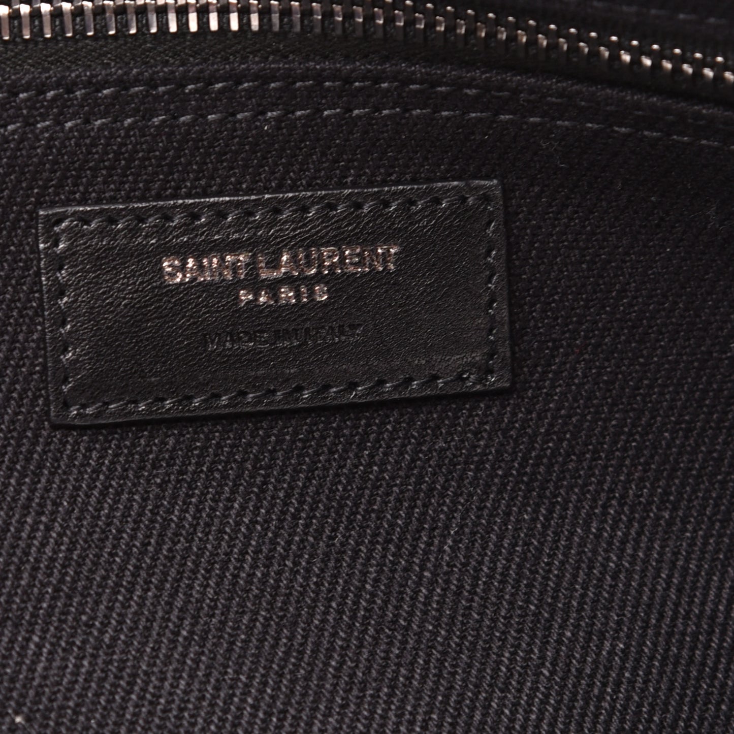 Linen Calfskin Rive Gauche Tote Black