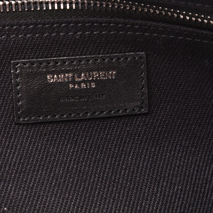 Saint Laurent Linen Calfskin Rive Gauche Tote Black 6 of 8