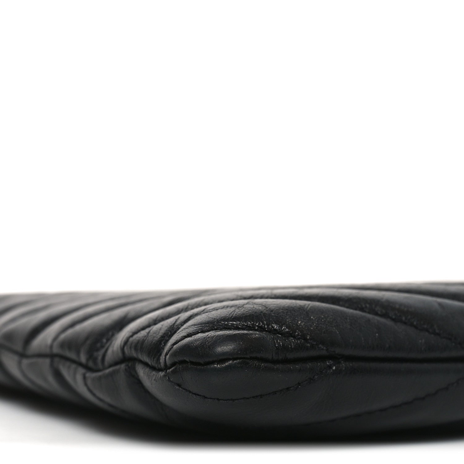 Saint Laurent Lambskin Matelasse Chevron Monogram A5 Wristlet Black 8 of 10