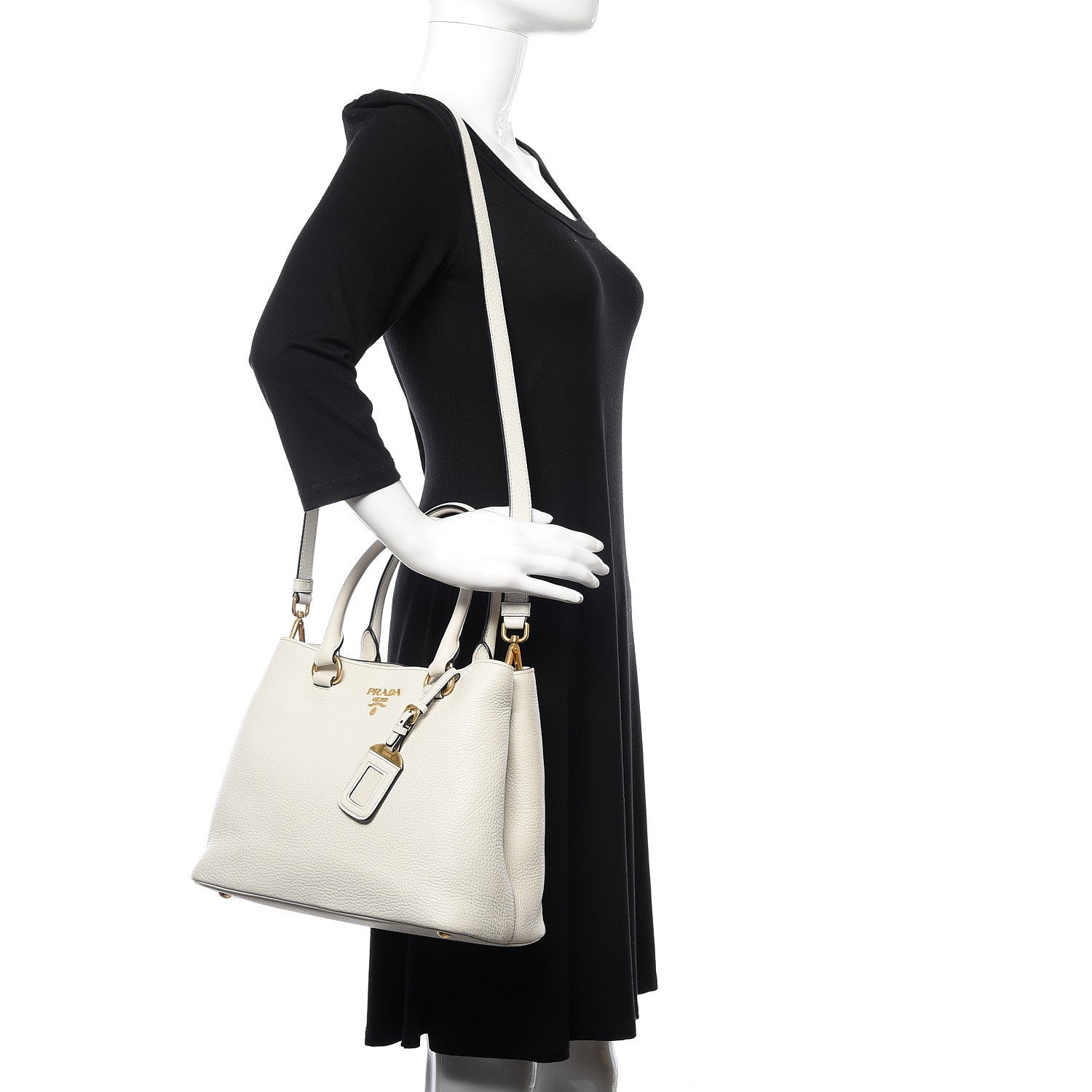 Prada Vitello Phenix Tote Talco 2 of 13