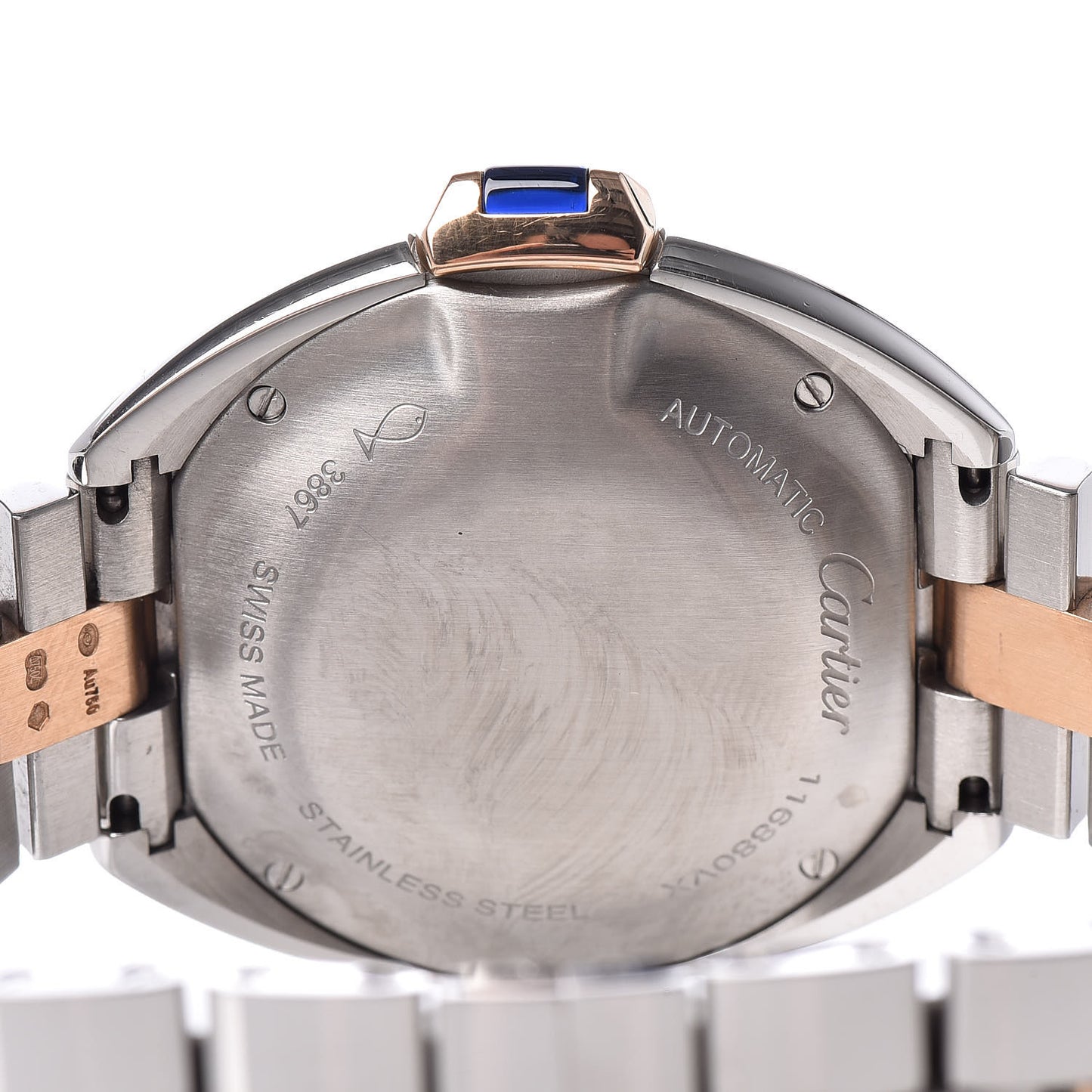 Stainless Steel 18K Pink Gold 31mm Cle De Automatic Watch