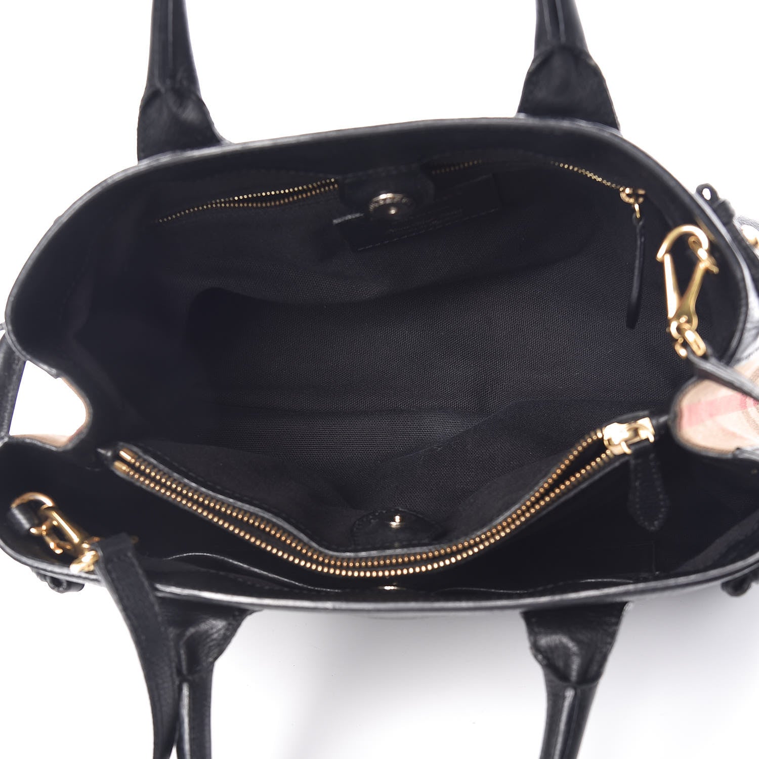 Burberry Smooth Calfskin Medium Banner Tote Black 7 of 20