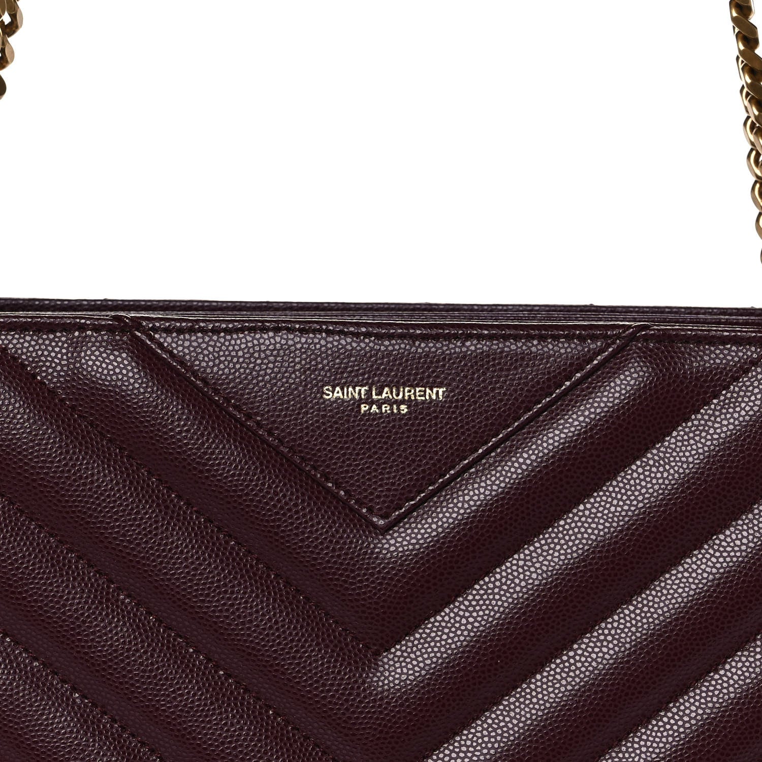 Saint Laurent Grain de Poudre Matelasse Chevron Medium Tribeca Shopping Bag Rouge Legion 7 of 9