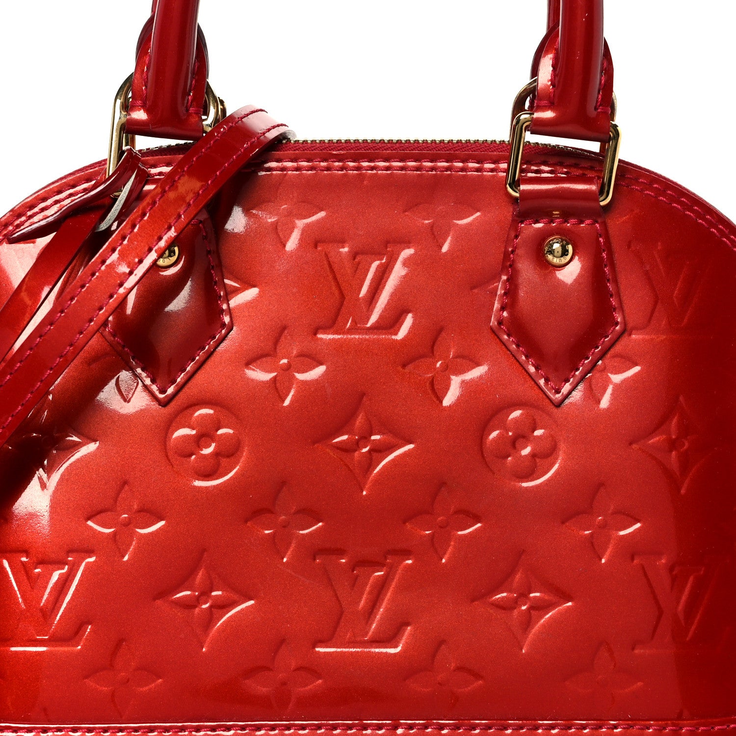 Louis Vuitton Vernis Alma BB Pomme D'Amour 9 of 11