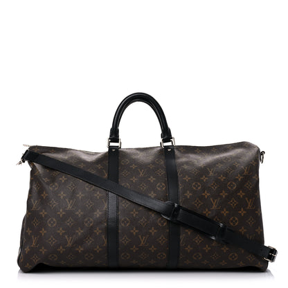 Louis Vuitton Monogram Macassar Keepall Bandouliere 55 1 of 22