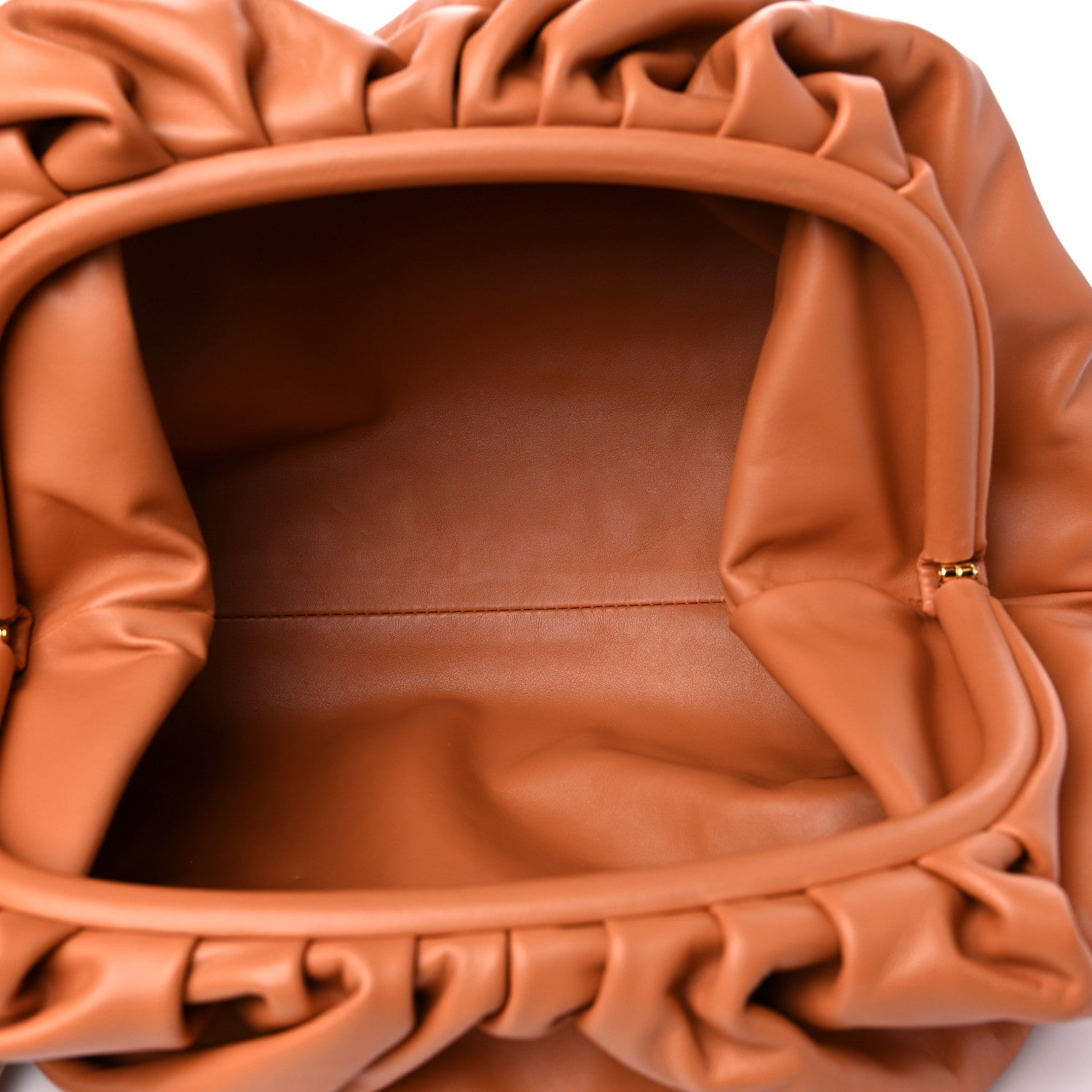 Bottega Veneta Smooth Butter Calf The Pouch Oversized Clutch Clay 5 of 8