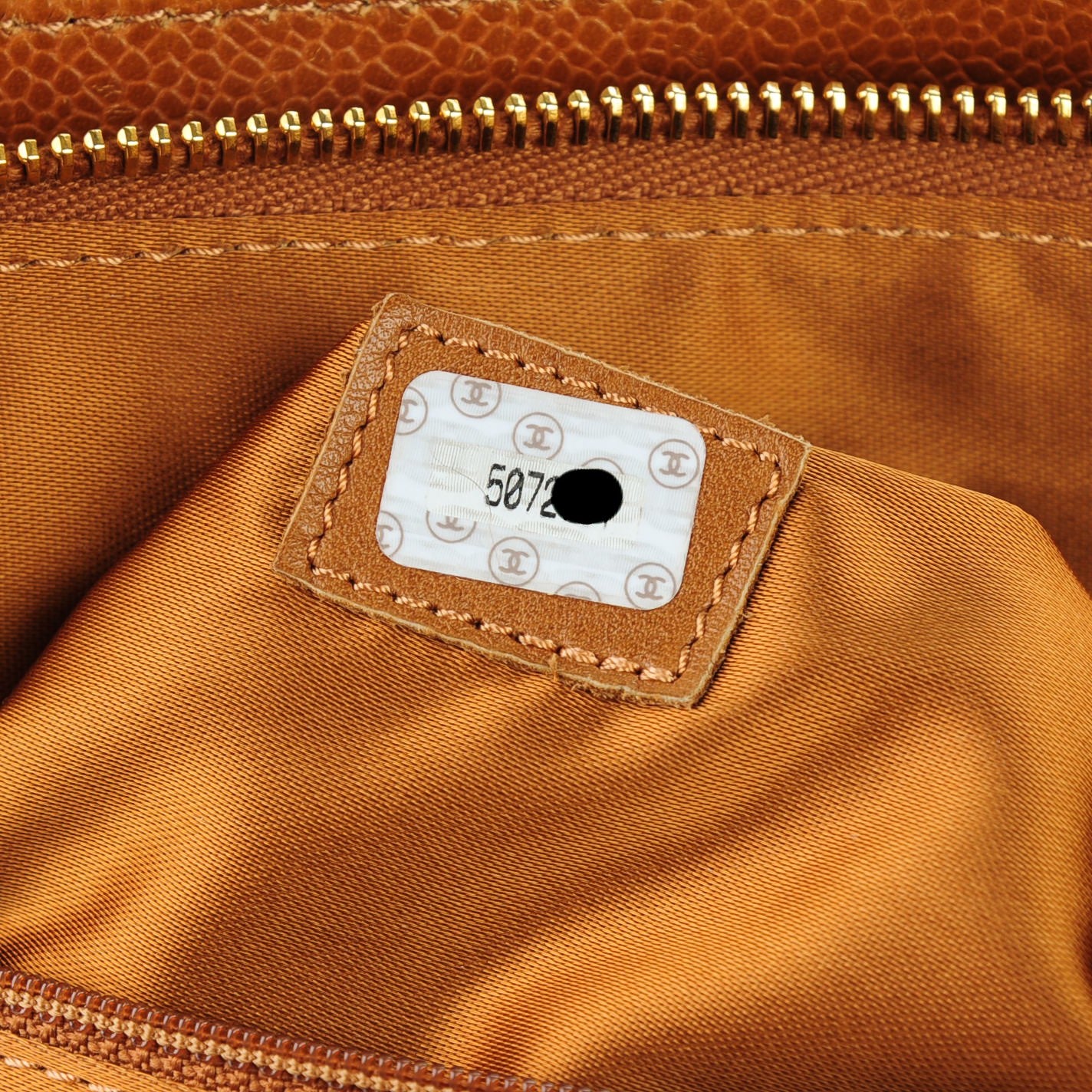 Chanel Caviar Shoulder Bag Light Brown 7 of 7