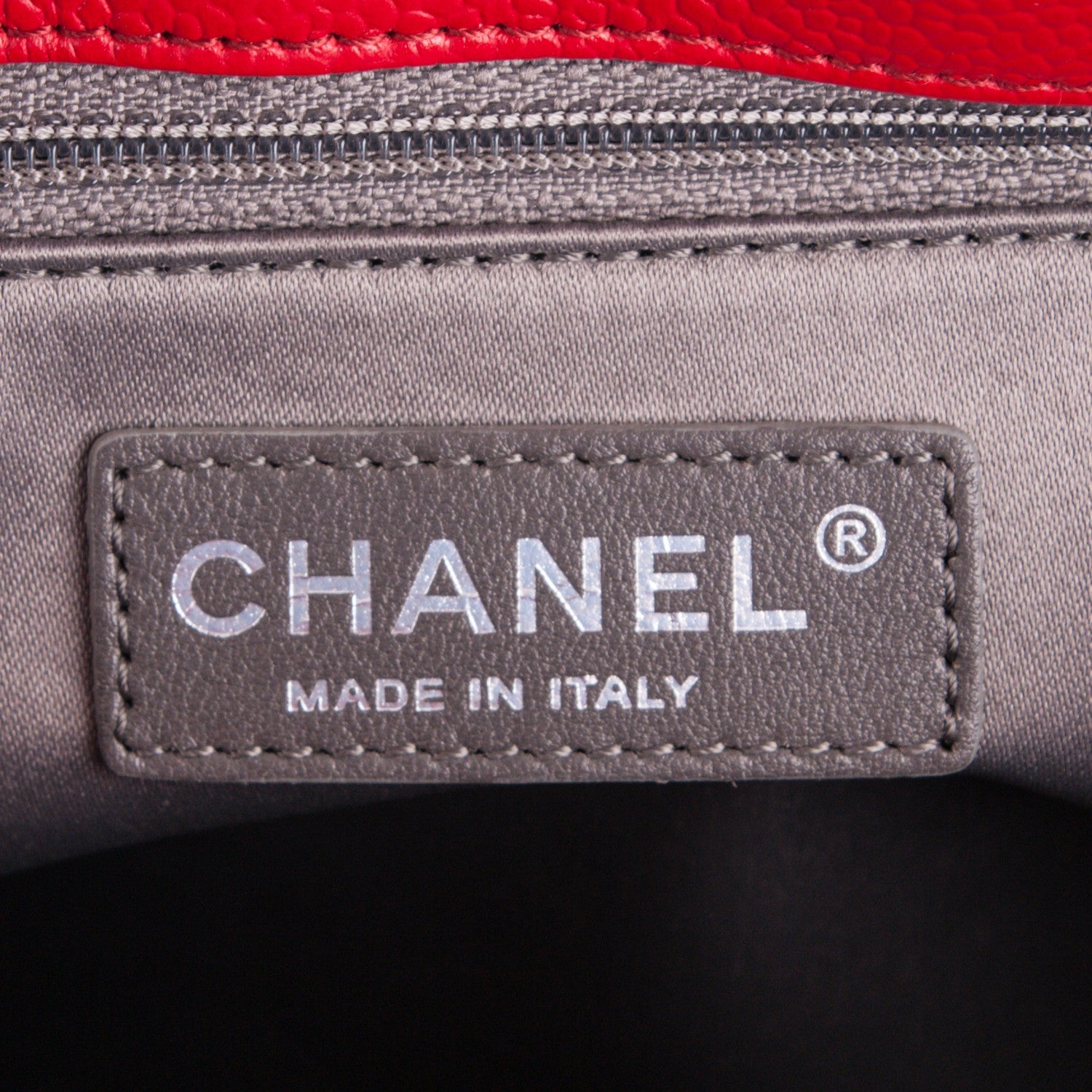 Chanel Caviar Quilted Grand Shopping Tote GST Red 6 of 7