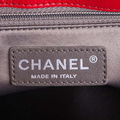 Chanel Caviar Quilted Grand Shopping Tote GST Red 6 of 7