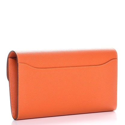 Hermes Epsom Constance Long Wallet Orange 3 of 19