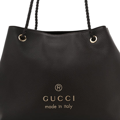 Gucci Calfskin Medium Braided Handle Gifford Tote Dark Brown 8 of 13