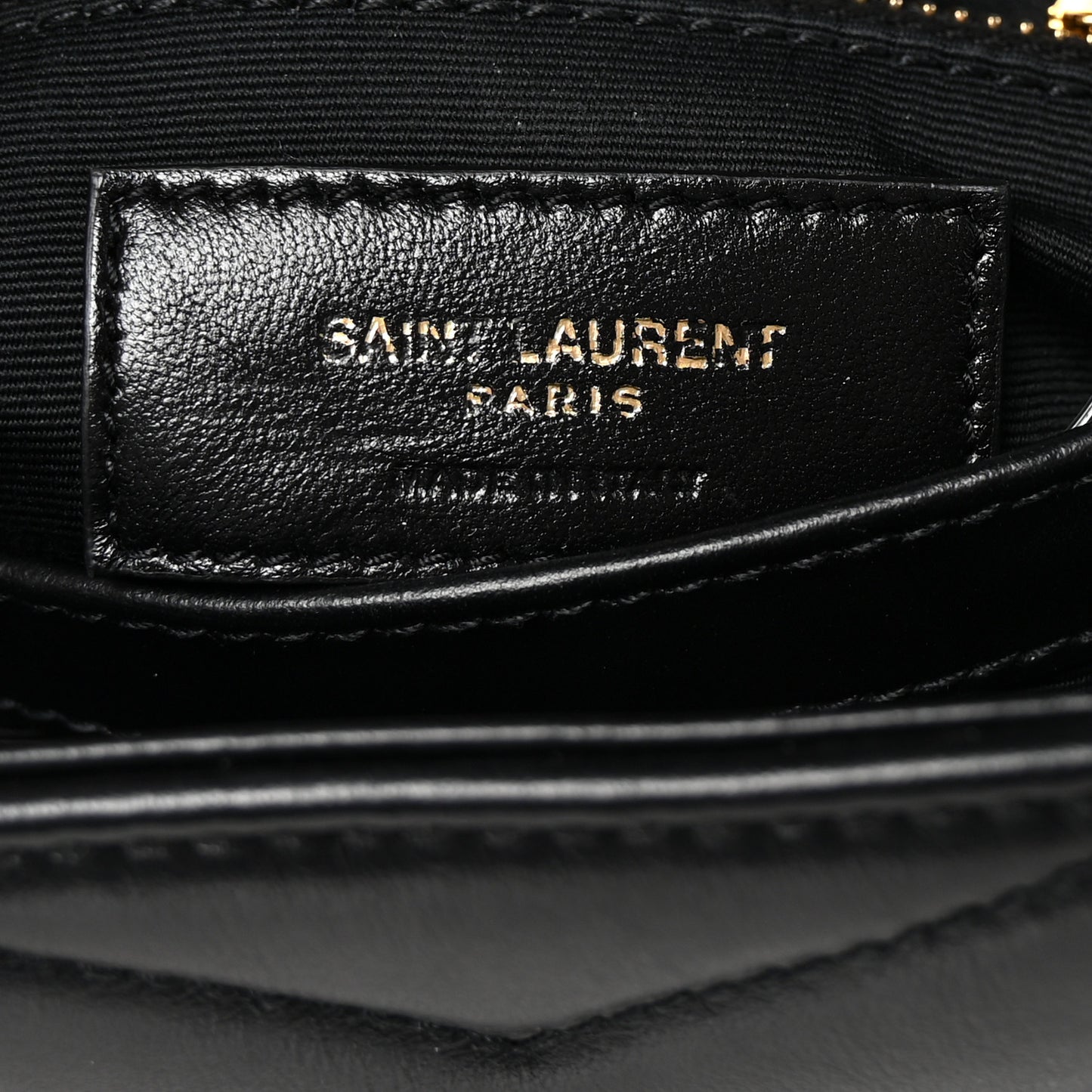 Calfskin Y Quilted Monogram Toy Loulou Crossbody Bag Black