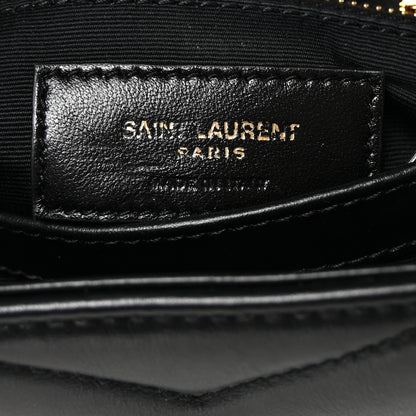 Saint Laurent Calfskin Y Quilted Monogram Toy Loulou Crossbody Bag Black 6 of 9