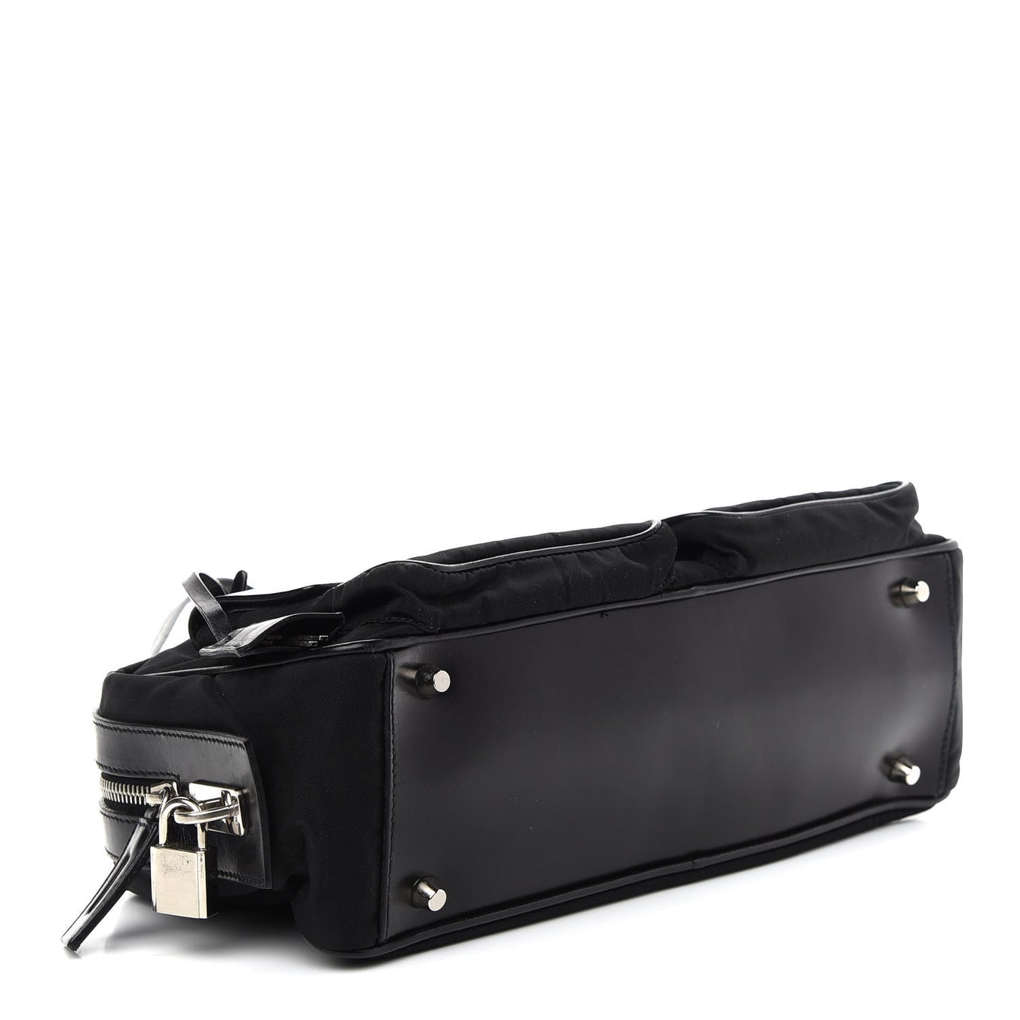 Tessuto Nylon City Calf Satchel Black
