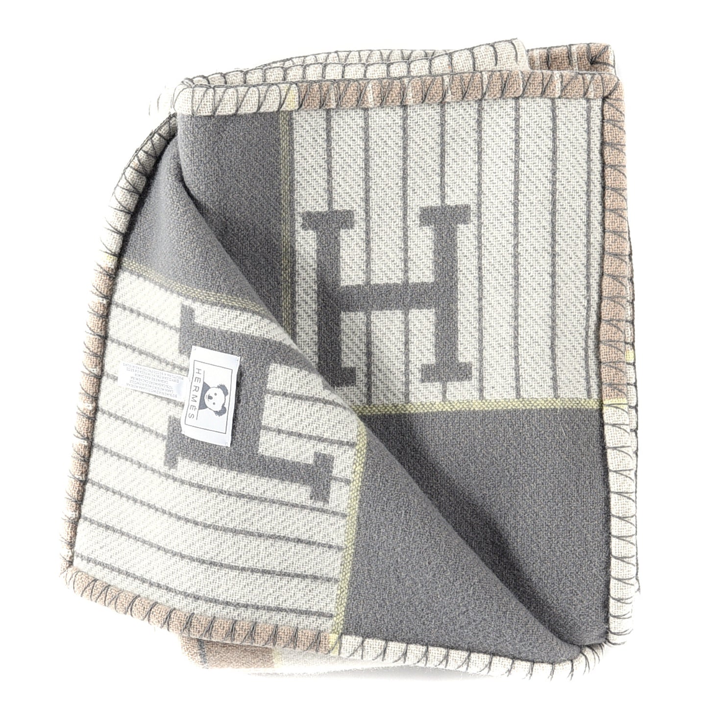 Wool Cashmere Avalon Passe-Passe Blanket Naturel