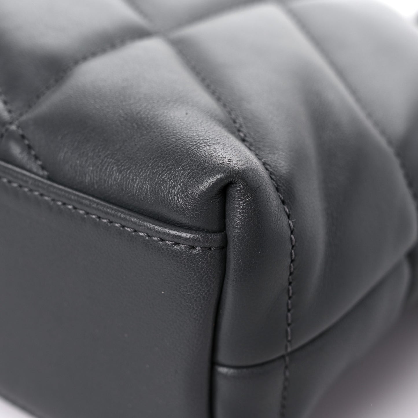 Lambskin Quilted Toy Loulou Puffer Monogram Chain Satchel Storm
