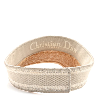 Christian Dior Straw Embroidered Dioriviera D-Ocean Visor Natural Grey 5 of 8