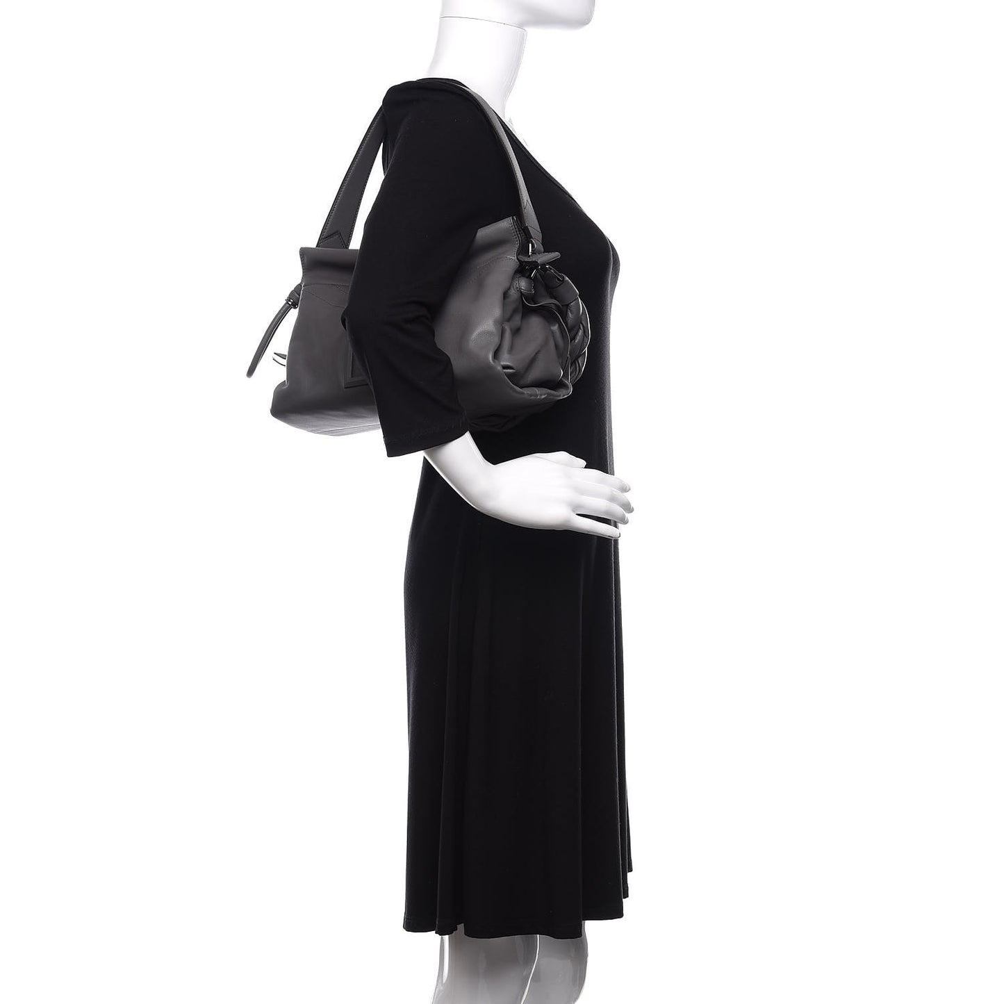 Calfskin Medium ID93 Satchel Storm Grey