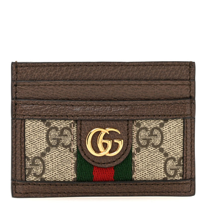 Gucci GG Supreme Monogram Ophidia Card Holder Brown 1 of 8
