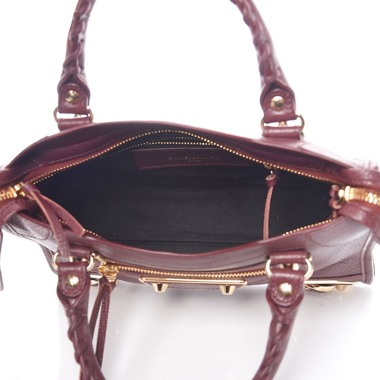Chevre Gold Metallic Edge Hardware Mini City Cassis