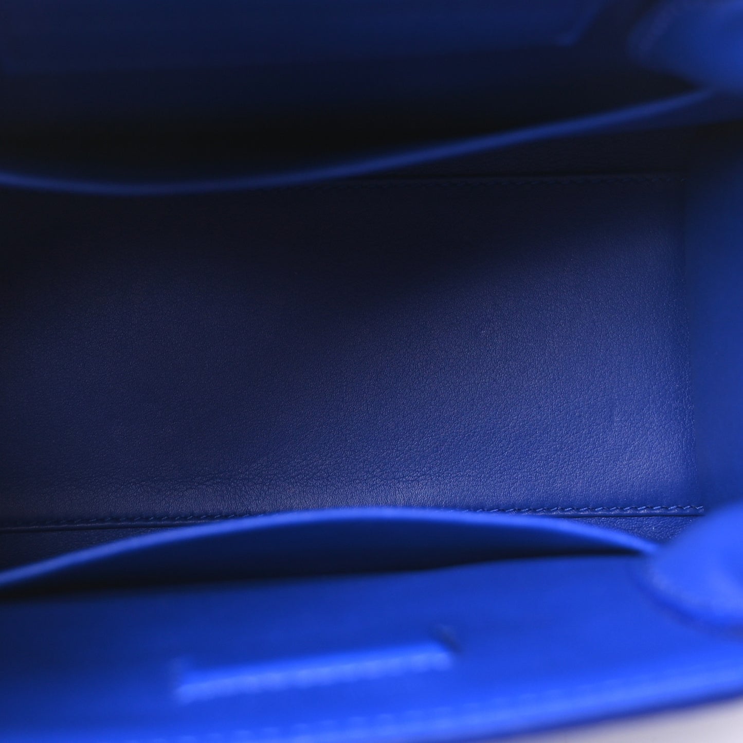 Grained Calfskin Mini Diorever Flap Blue
