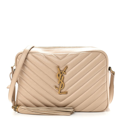 Saint Laurent Calfskin Matelasse Monogram Lou Camera Bag Dark Latte 1 of 13