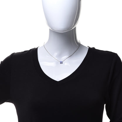 Hermes Lacquered Palladium Mini Pop H Pendant Necklace Parme 2 of 8