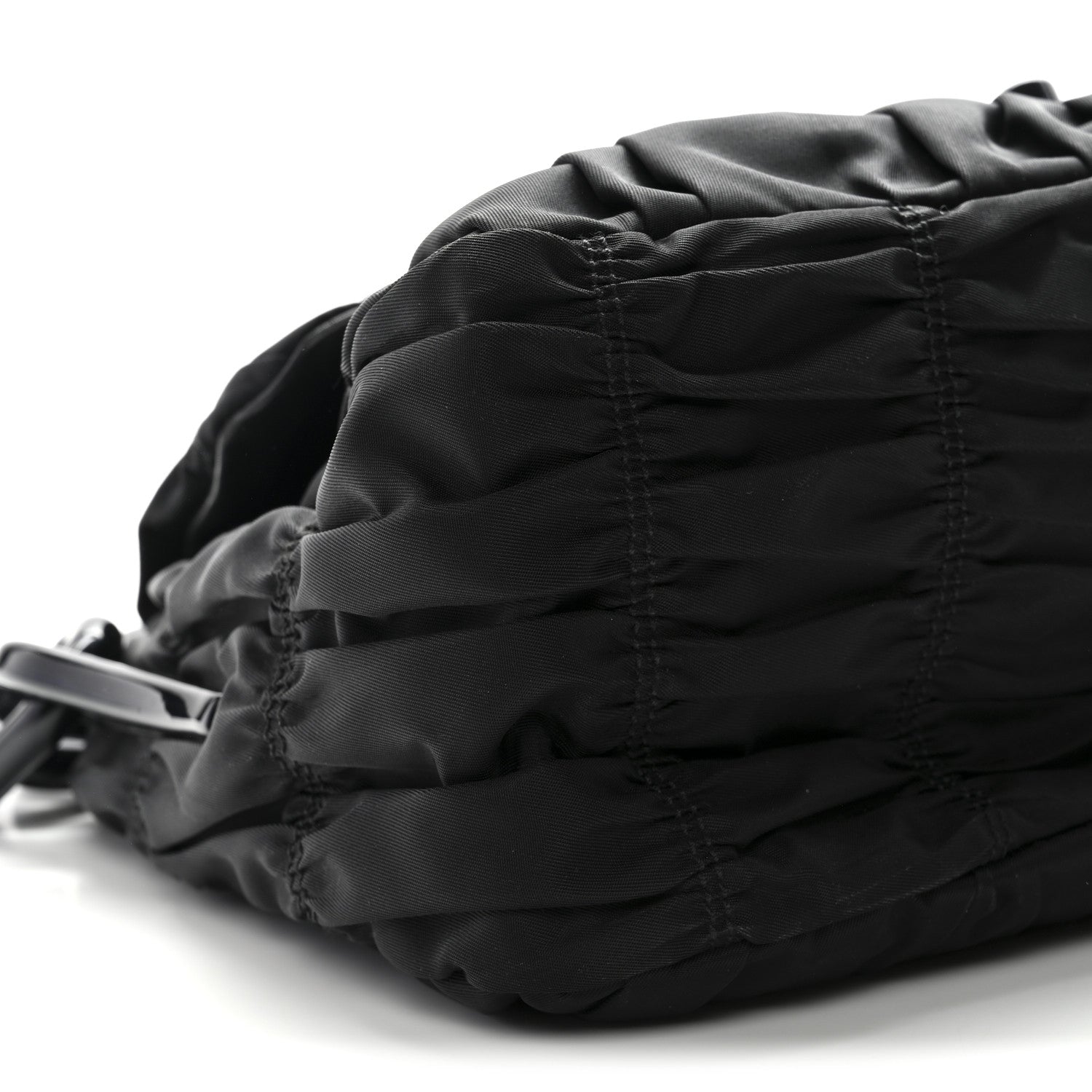 Prada Tessuto Gaufre Shoulder Bag Black 8 of 9