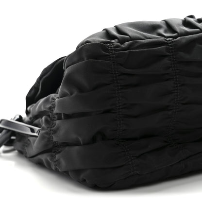Prada Tessuto Gaufre Shoulder Bag Black 8 of 9