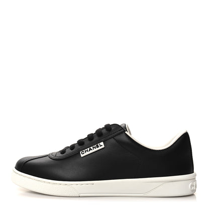 Chanel Calfskin Womens Sneakers 38 Black 1 of 10