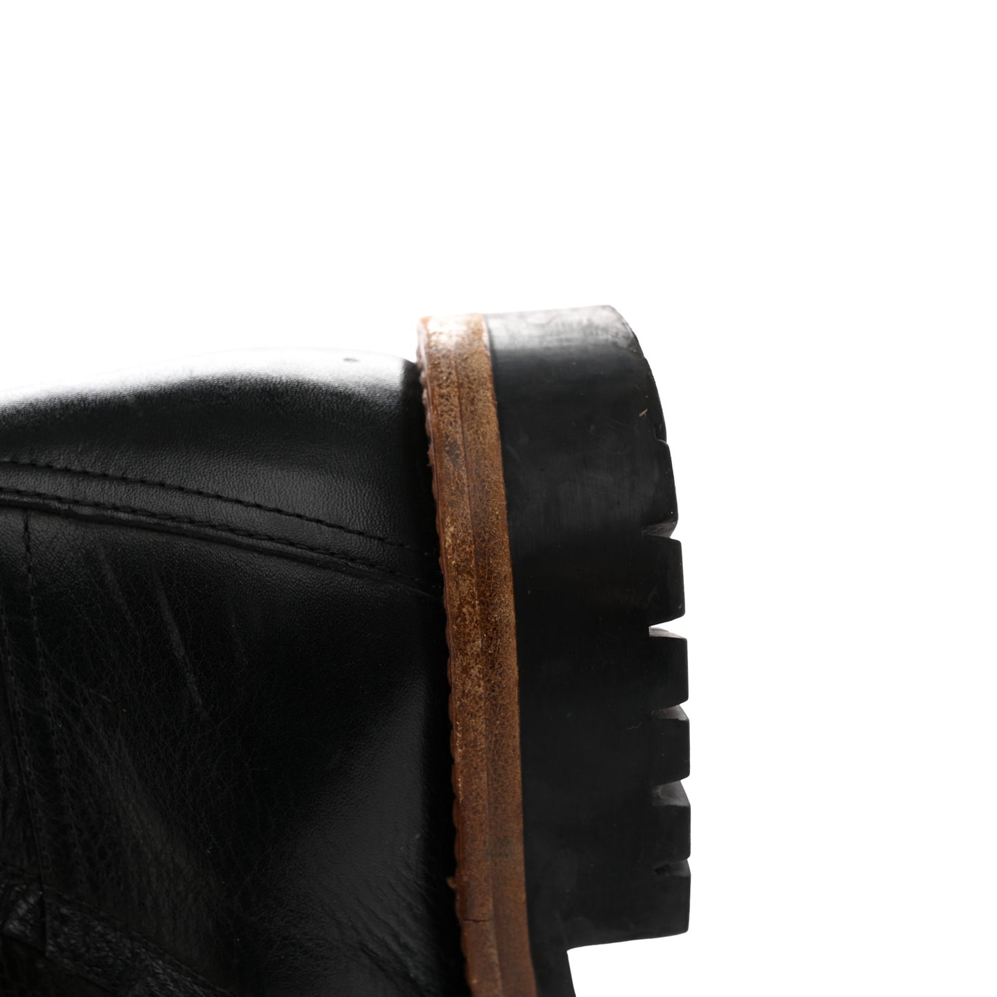 Shiny Calfskin Wildior Low Boot 38 Black