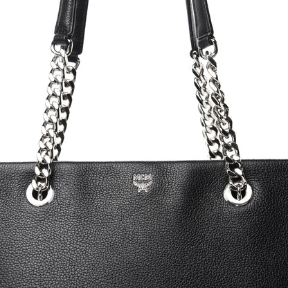 MCM Grained Calfskin Large Catherine Studs Tote Black 13 of 13