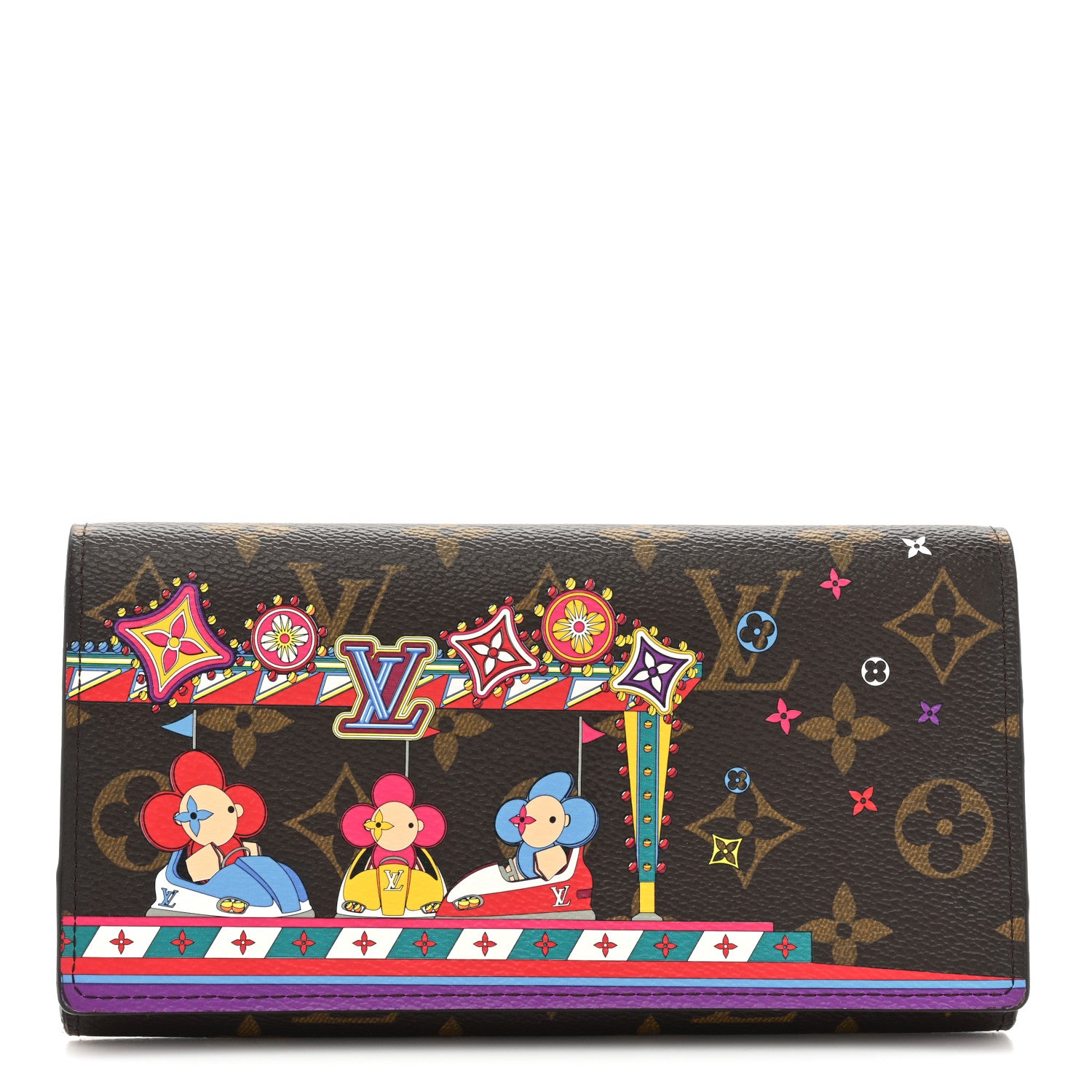 Louis Vuitton Monogram 2020 Christmas Animation Sarah Wallet Coquelicot 1 of 12