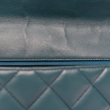Chanel Lambskin Quilted Maxi Single Flap Turquoise 11 of 18