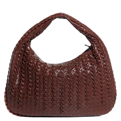Bottega Veneta Shiny Goatskin Intrecciato Small Tornabuoni Hobo Bramble 1 of 9