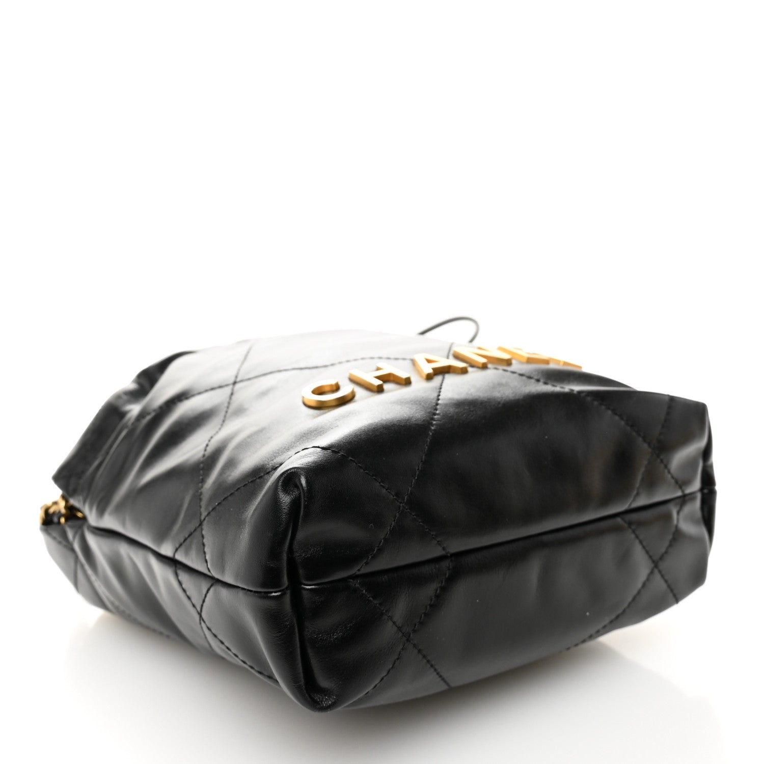 Chanel Shiny Calfskin Quilted Mini Chanel 22 Black 4 of 10