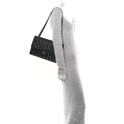 Chanel Caviar Quilted Jumbo Double Flap Black 2 of 10