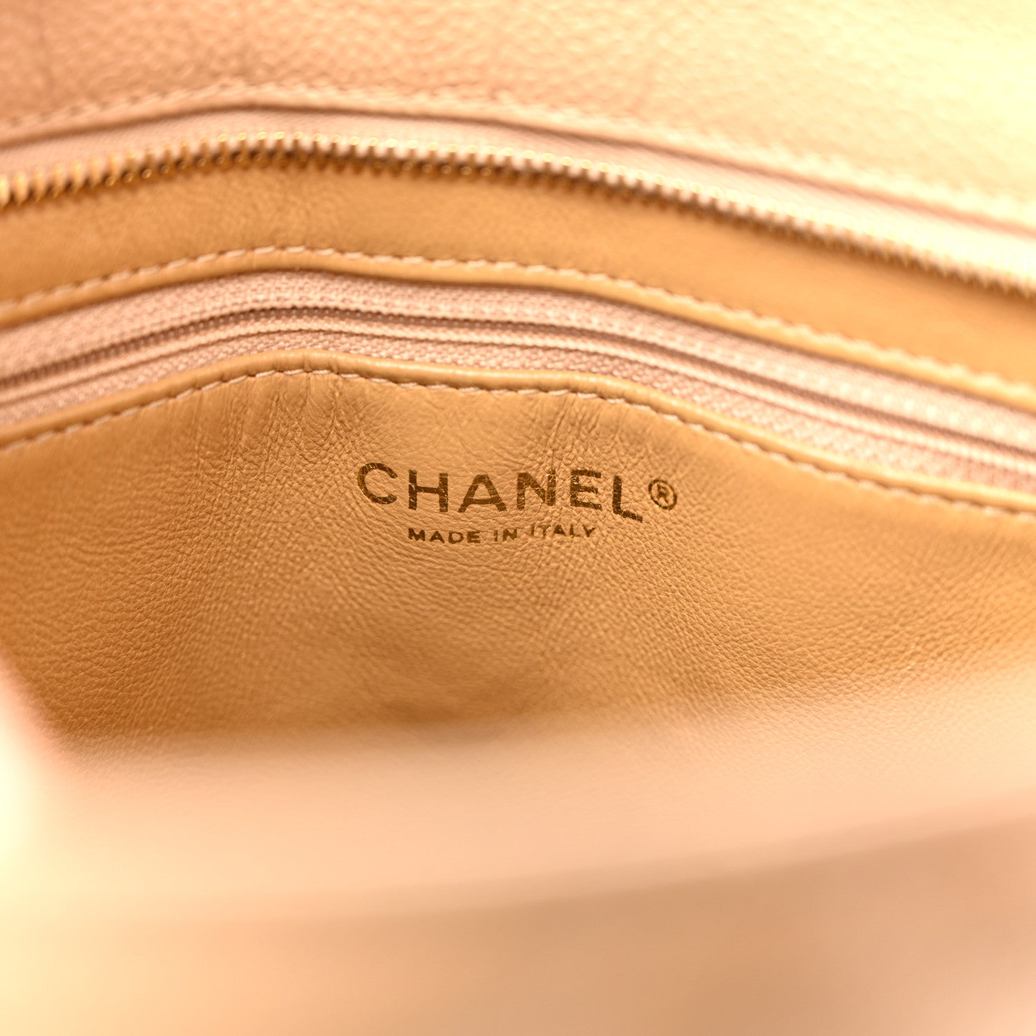 Chanel Caviar Quilted Medallion Tote Beige 6 of 12