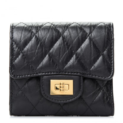 Chanel Aged Calfskin Quilted Reissue Compact Wallet Black 1 of 9
