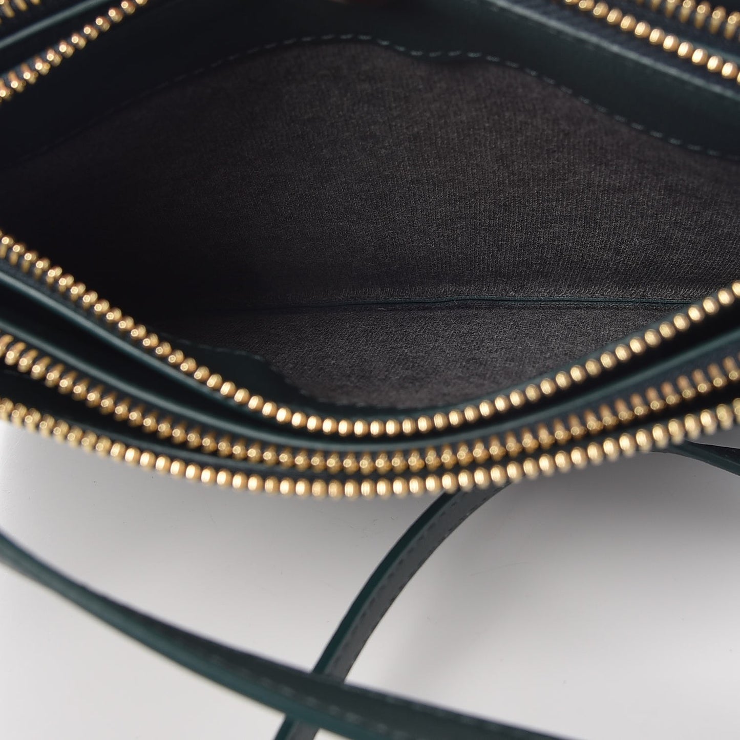 Lambskin Small Trio Crossbody Bag Dark Green