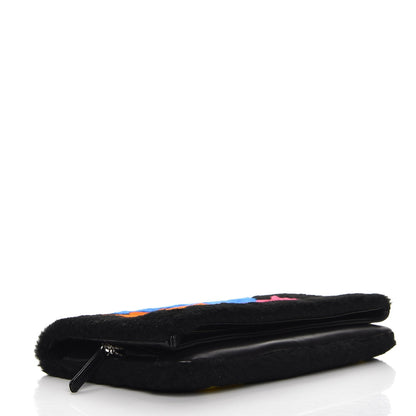 Chanel Shearling Lambskin 100% Clutch Black 4 of 8