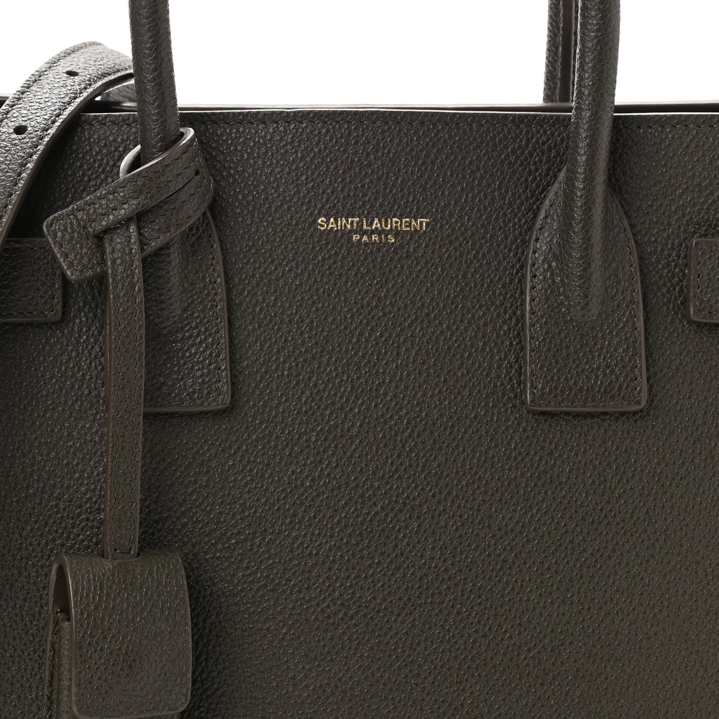 Grained Calfskin Baby Sac De Jour Bronze