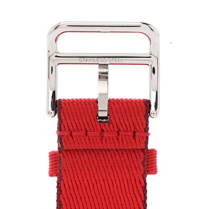 Hermes Nylon Weave Apple Watch Single Tour Band 40mm Rouge De Coeur Rouge H 5 of 7