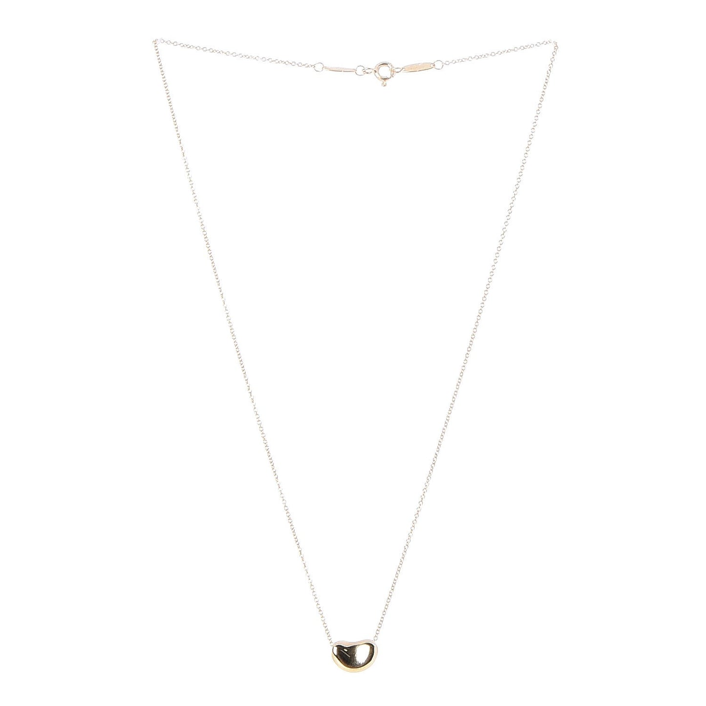 18K Yellow Gold 11mm Elsa Peretti Bean Pendant Necklace