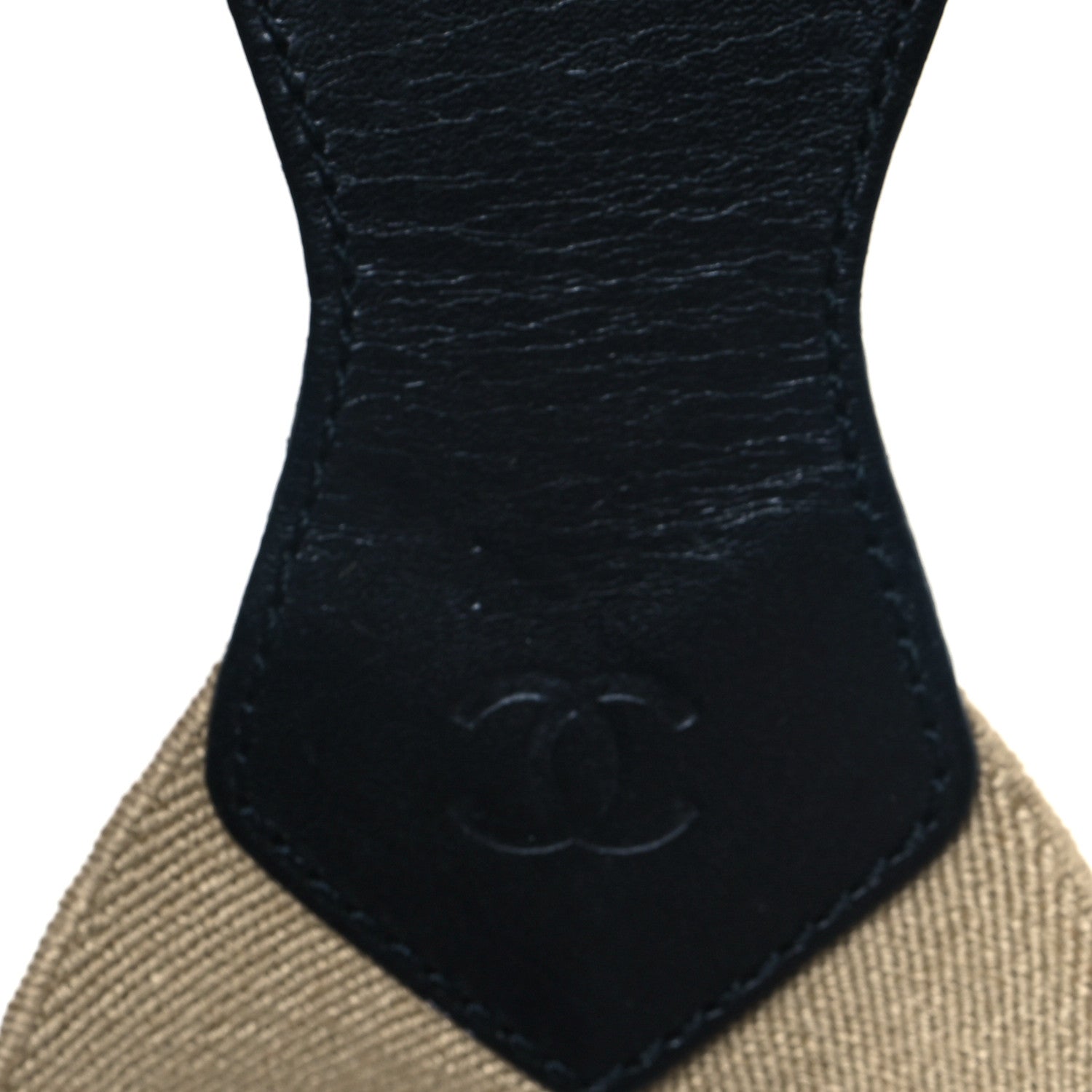 Chanel Elastic Logo Suspenders Beige Black 4 of 5