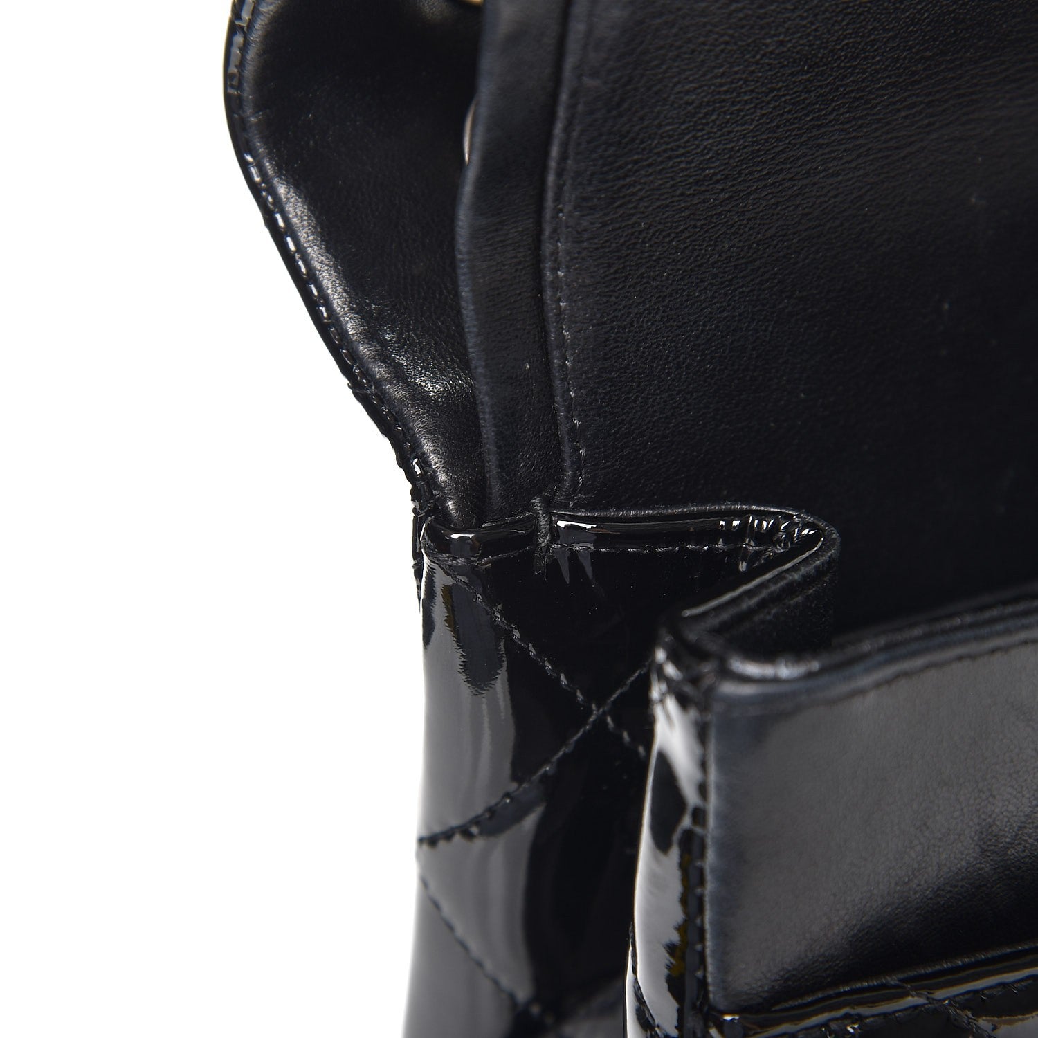 Chanel Patent Quilted Jumbo Double Flap Black 13 of 14