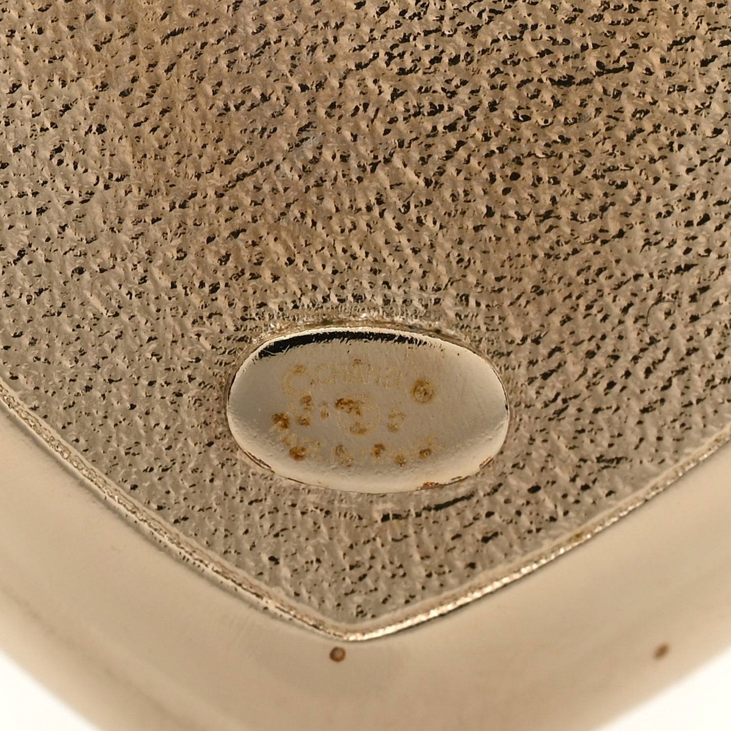 Resin Crystal CC Heart Brooch Set Pearly White Gold